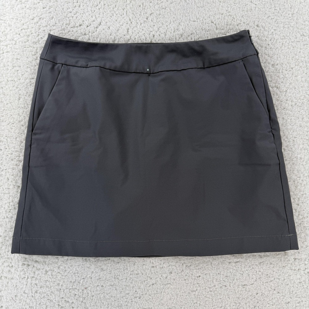 Nike Golf Skort Womens 4 Gray Dri-FIT Zip Pockets Athletic Sports 742875-021